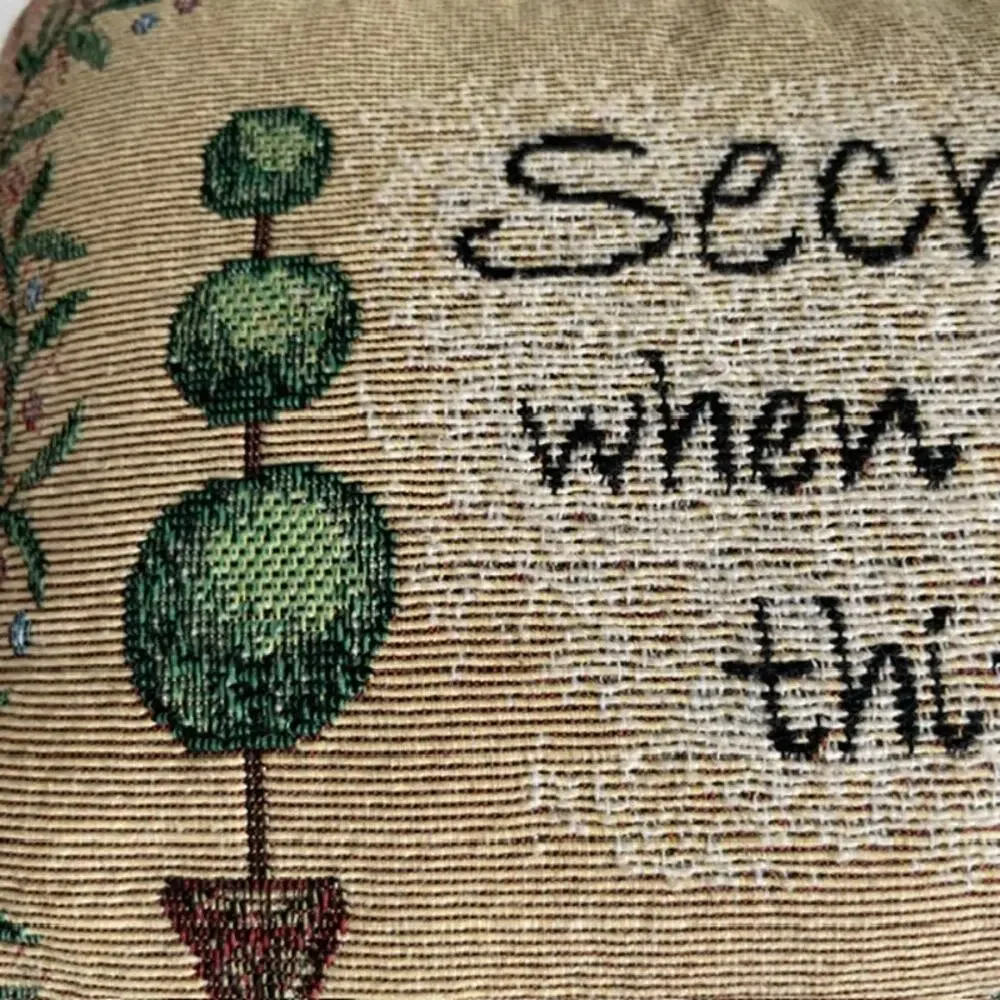 Secret Pal Friendship Tapestry Lumbar Pillow Cottagecore Accent Gift Farmhouse